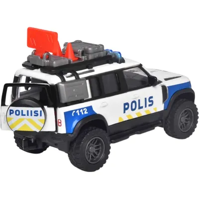 Finsk Polisbil - Land Rover - Majorette Grand Series - 12 cm