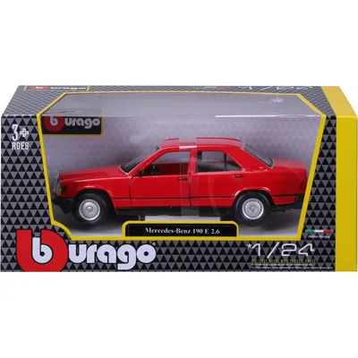 Mercedes-Benz 190 E 2.6 - W201 - Röd - Bburago - 1:24