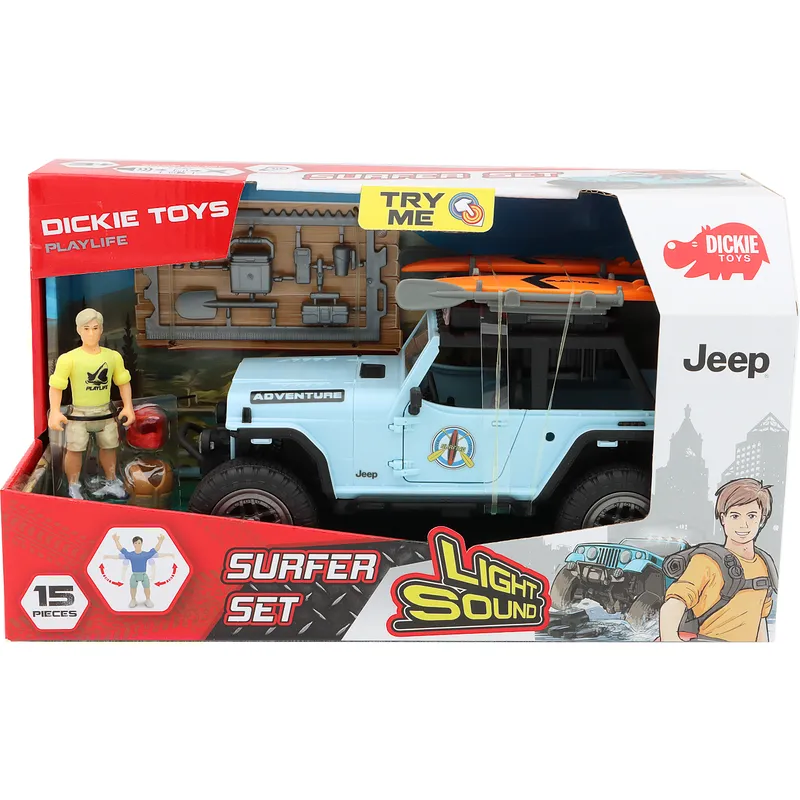 Jeep - Surfer Set - Ljud och Ljus - Dickie Toys