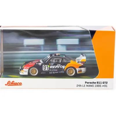 Porsche 911 GT2 #91 - 24h Le Mans 1995 - Schuco x Tarmac Works - 1:64