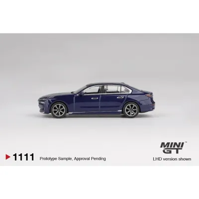 BMW i7 xDrive60 - Tanzanite Blue Metallic - 1111- Mini GT - 1:64