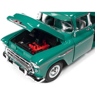 1957 Chevy 3100 Stepside - Grön - Auto World - 1:18