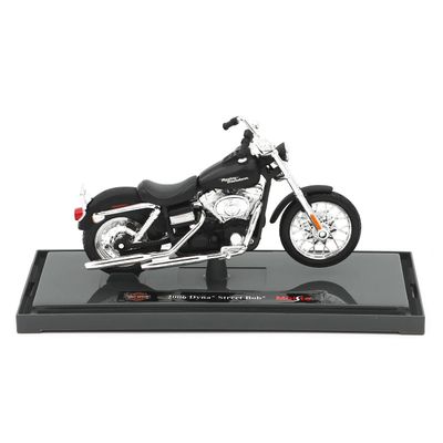 2006 Dyna Street Bob - Harley - Svart - Maisto - 1:18