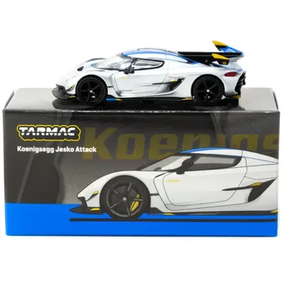 Koenigsegg Jesko Attack - Silver - GLOBAL64 Tarmac Works - 1:64