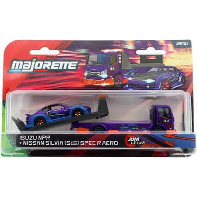 Isuzu NPR + Nissan Silvia (S15) Spec R Aero - JDM Legends Tuning Transporter - Majorette