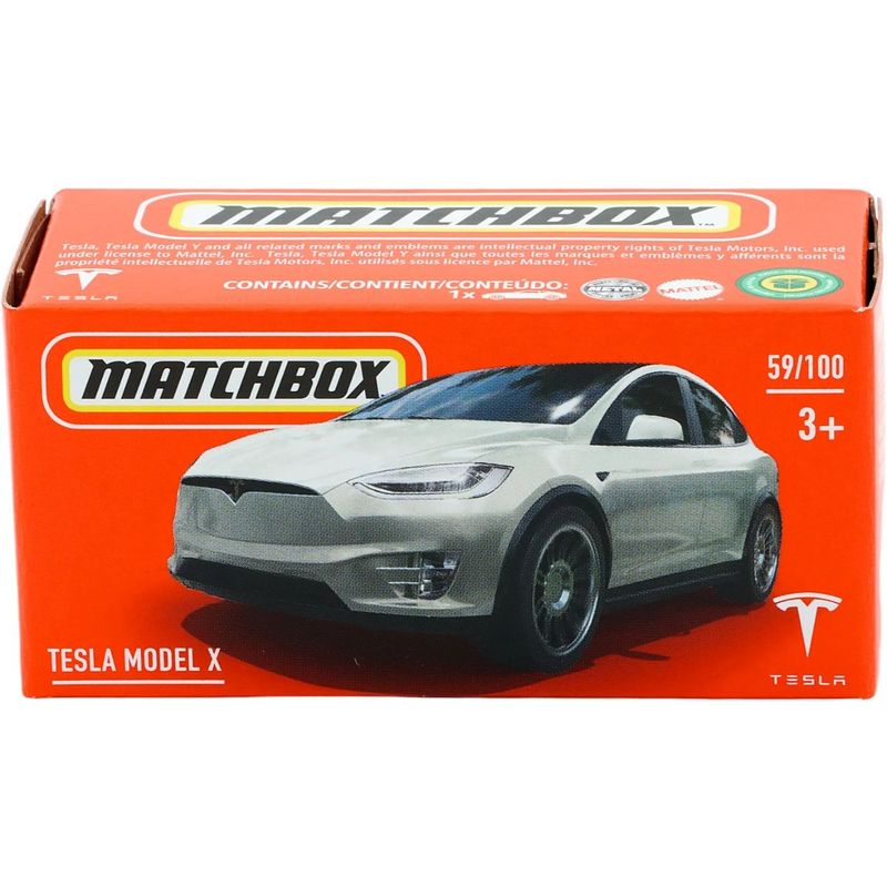 Tesla Model X - Vit - Power Grab - Matchbox