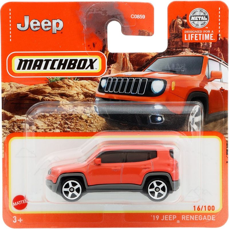 19 Jeep Renegade - Orange - Matchbox