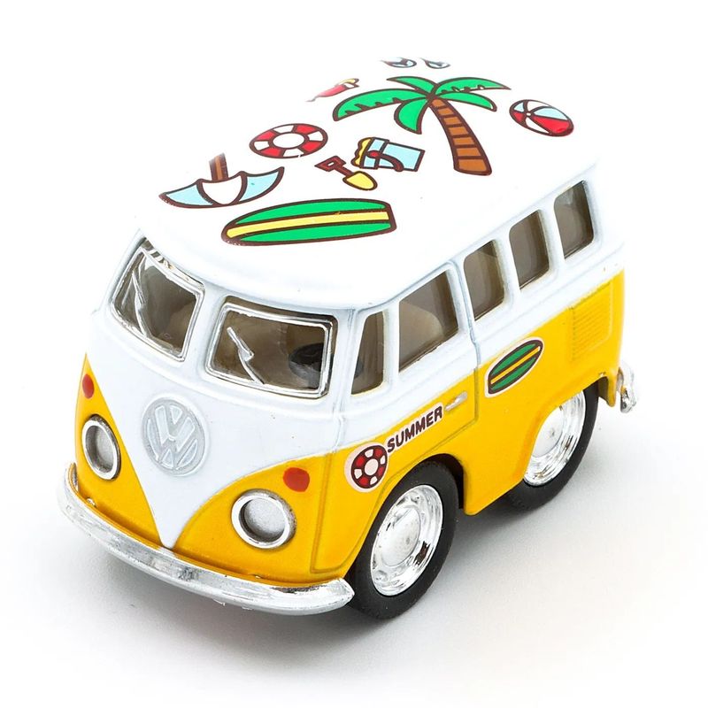 Volkswagen Bus - Little Van Summer - Kinsfun - 5 cm - Gul