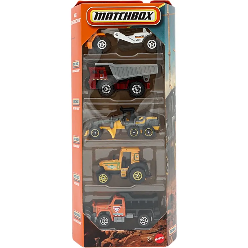 MBX Construction - 5-pack konstruktionskøretøjer - Matchbox