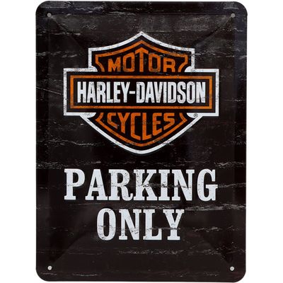 Harley-Davidson - Parking Only - Plåtskylt - 15x20 cm