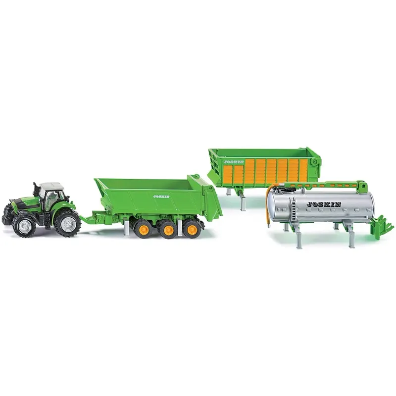 Deutz-Fahr - Giftpack med 3 Trailers - 1848 - Siku