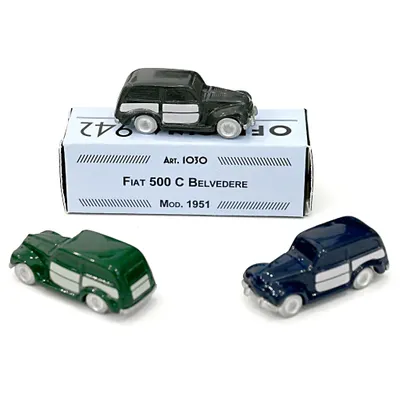 Fiat 500C Belvedere (1951) - Grön - Officina 942 - 1:76