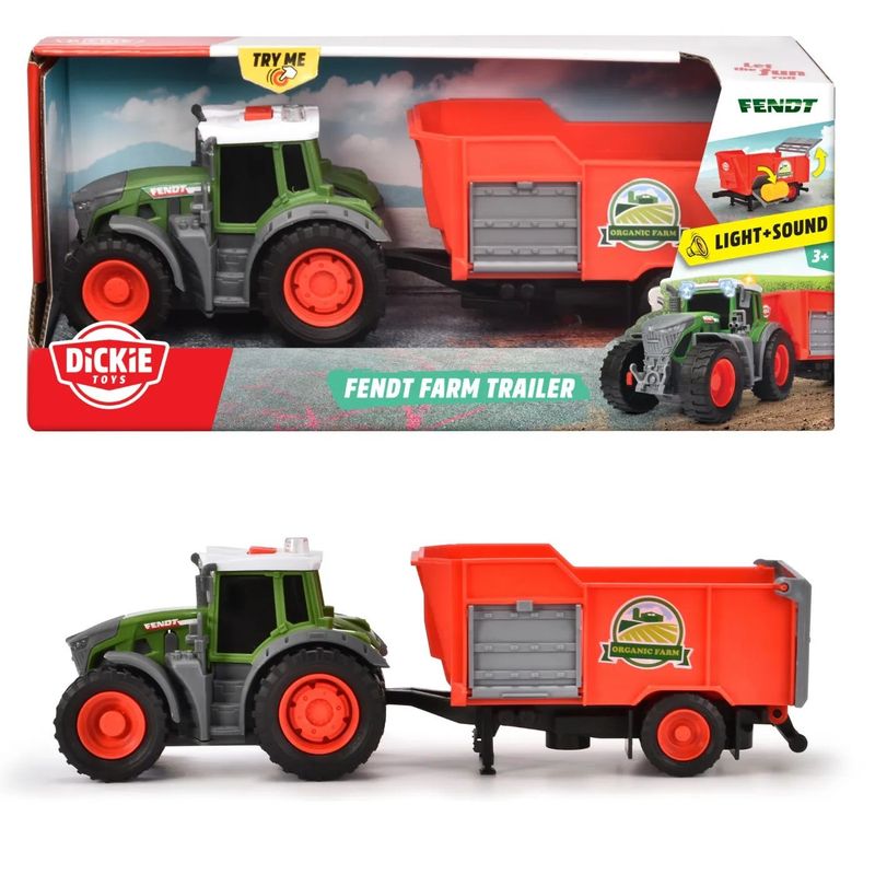 Fendt Farm Trailer - Ljud och Ljus - Dickie Toys