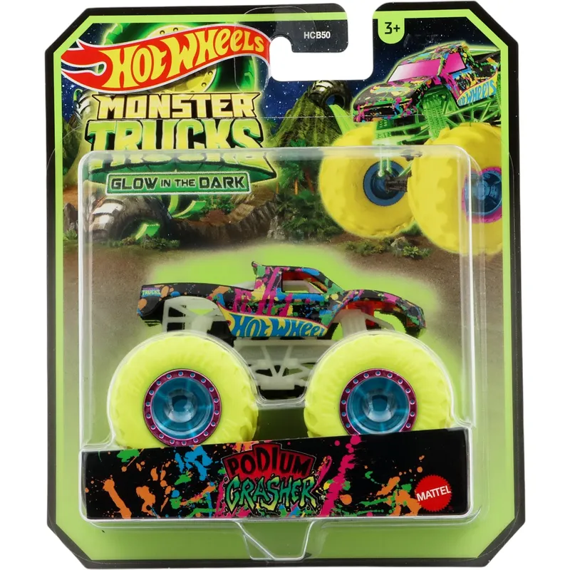 Podium Crasher - Monster Trucks - Glow in the Dark - HW