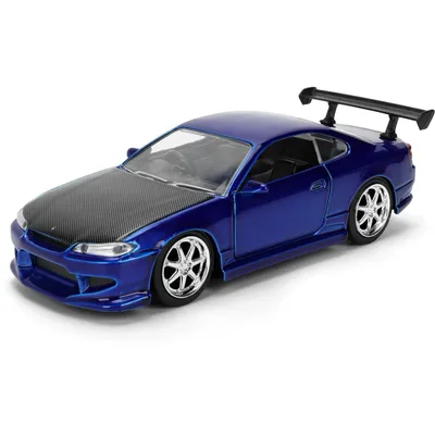 2001 Nissan Silvia (S15) - Blå - Pink Slips - Jada - 13 cm