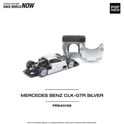 Mercedes-Benz CLK-GTR - Silver - 158 - Pop Race
