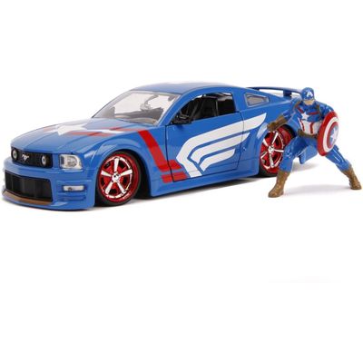 Captain America & 2006 Ford Mustang GT - Jada Toys - 1:24