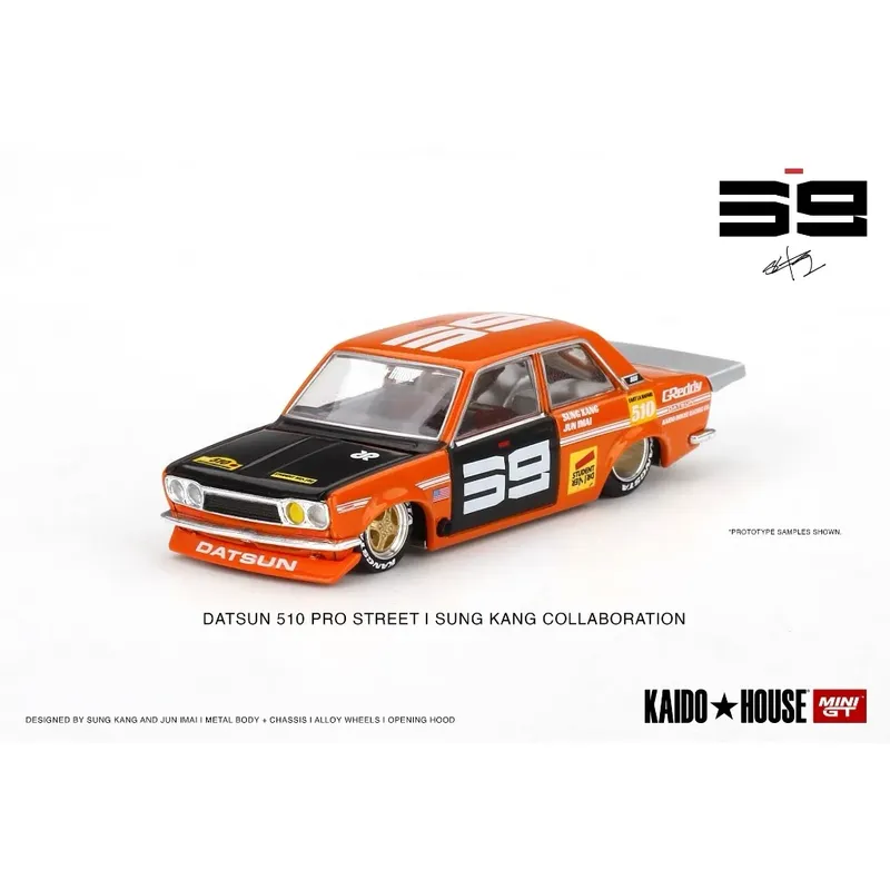 Datsun 510 Pro Street SK510 Orange - Kaido House - 1:64
