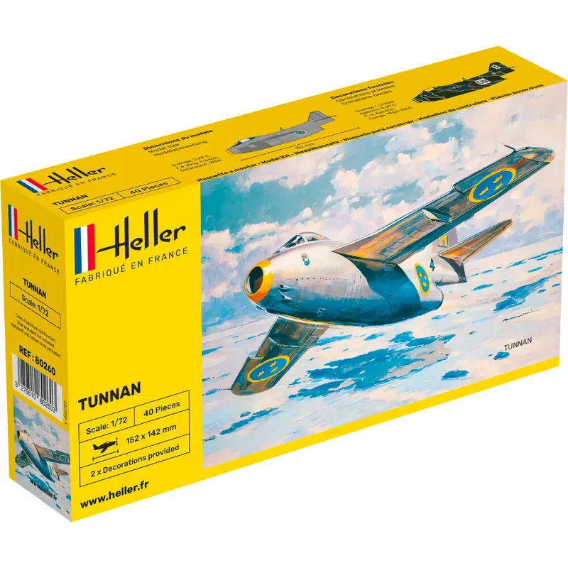 Saab 29 Tunnan - Plastbyggmodell - 80260 - Heller - 1:72