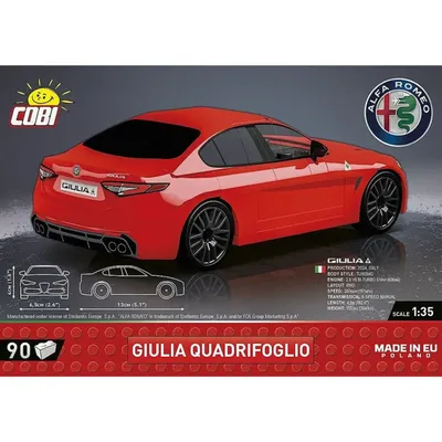 Alfa Romeo Giulia Quadrifoglio - Röd - 24604 - COBI - 1:35