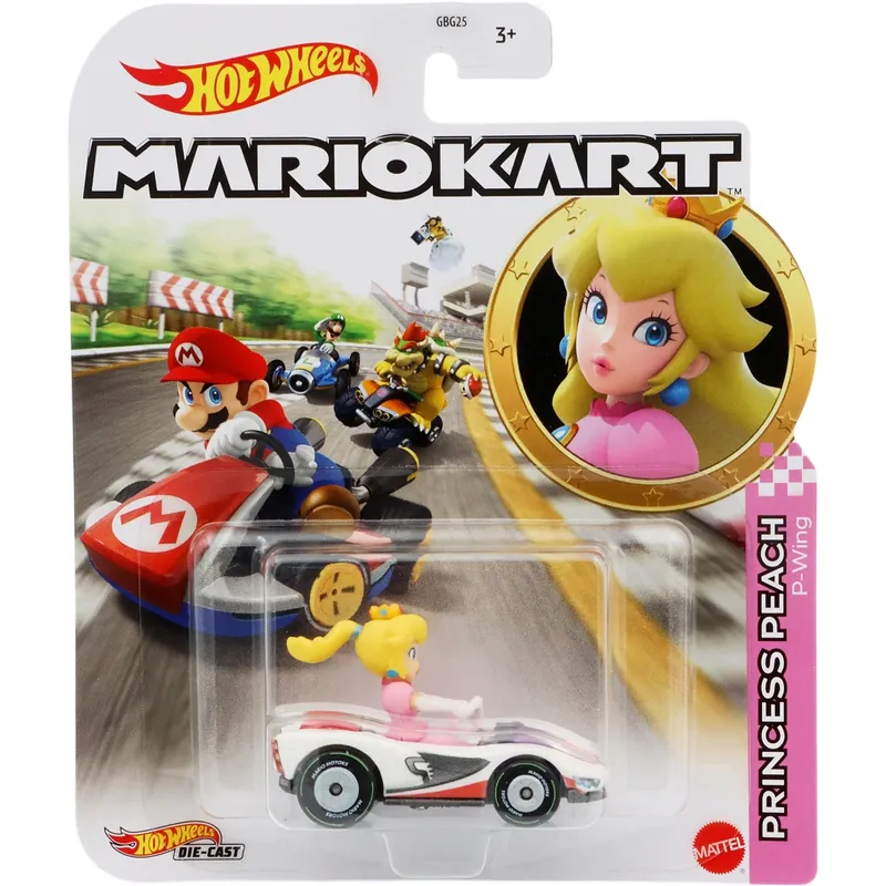 Princess Peach - P-Wing - Mario Kart - Hot Wheels