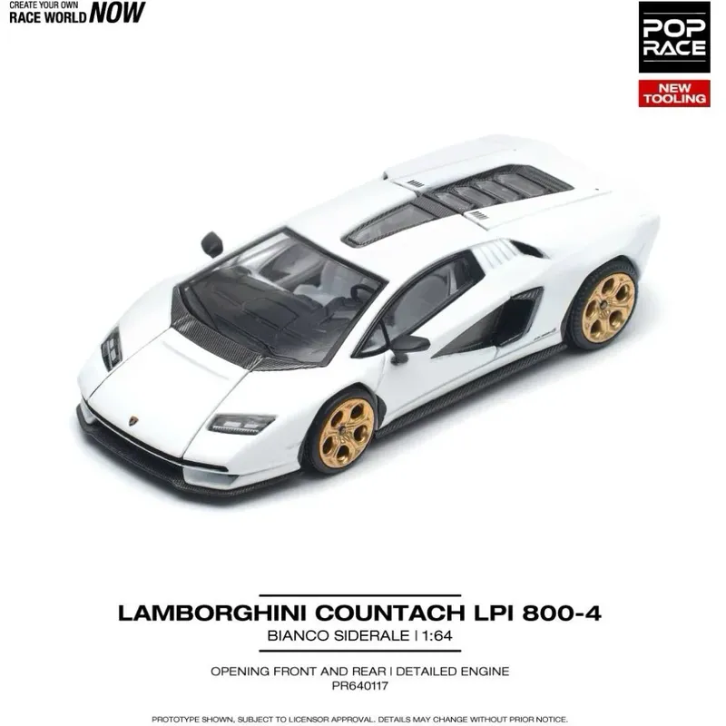 Lamborghini Countach LPI 800-4 - Vit - Pop Race - 1:64