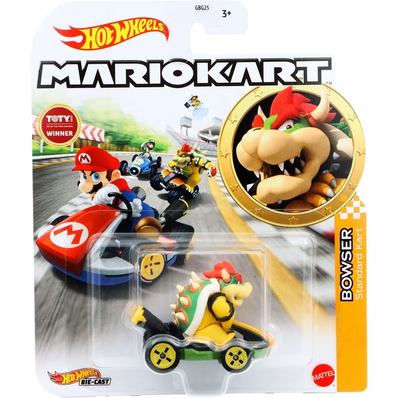 Bowser - Mario Kart - Standard Kart - Hot Wheels