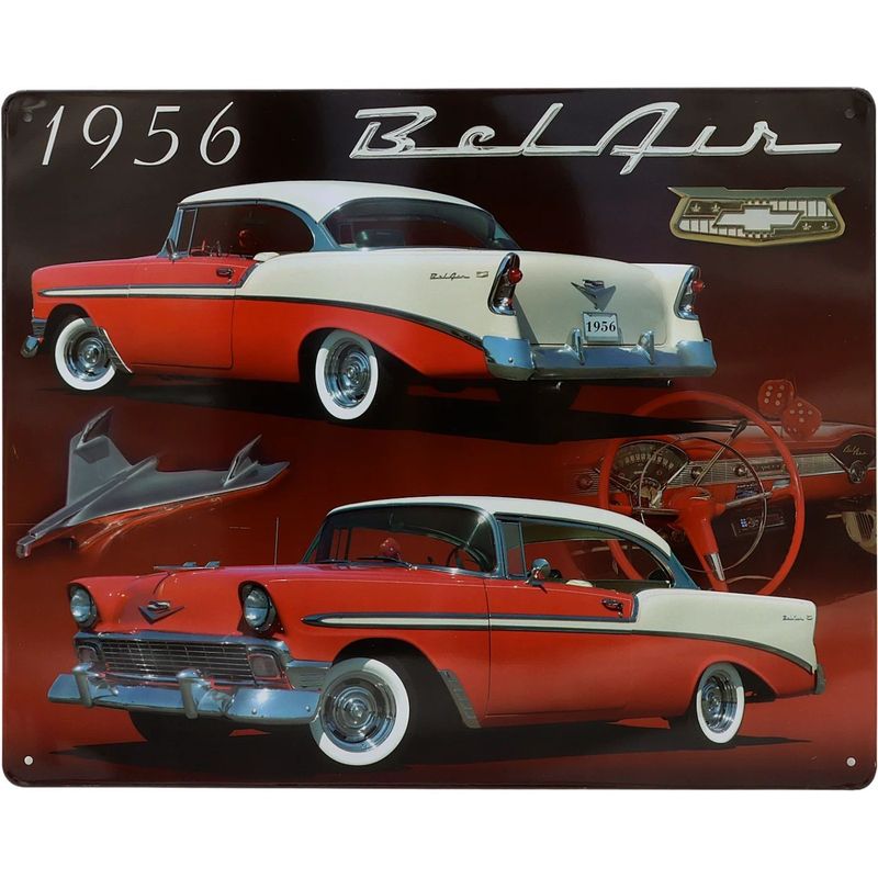 1956 Bel Air - Plåtskylt - 38x31 cm