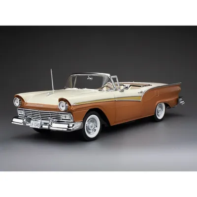 1957 Ford Fairlane 500 Skyliner - Bronze / Hvid - Sun Star - 1:18