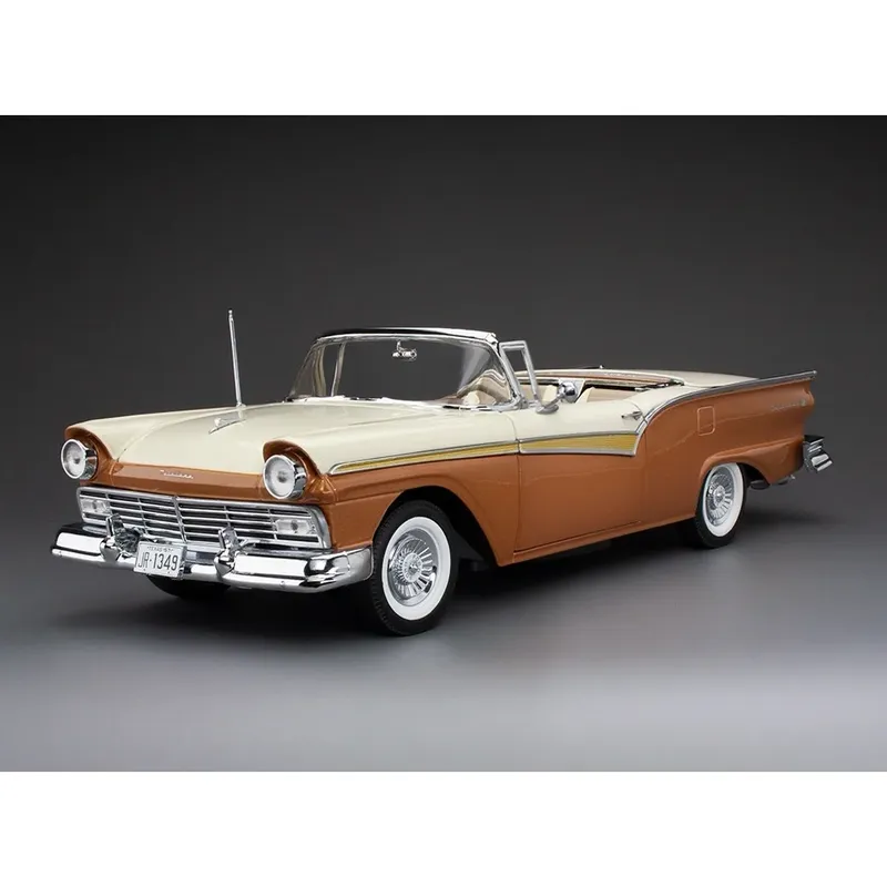 1957 Ford Fairlane 500 Skyliner - Bronze / Hvid - Sun Star - 1:18