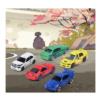 JDM Legends Anime - 5-pak med japanske biler - Giftpack - Majorette