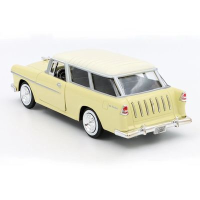 1955 Chevy Bel Air Nomad - Gul och Beige - Motormax - 1:24