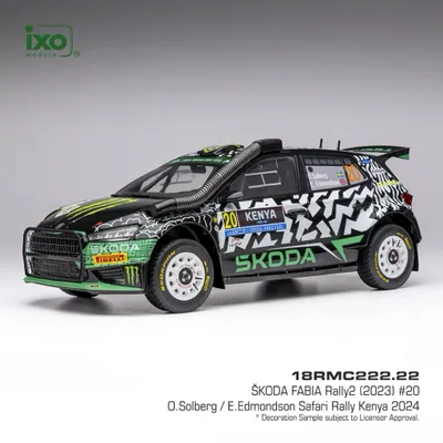 Skoda Fabia RS Rally2 - Solberg / Edmondson - Rally Kenya 2024 - Ixo - 1:18