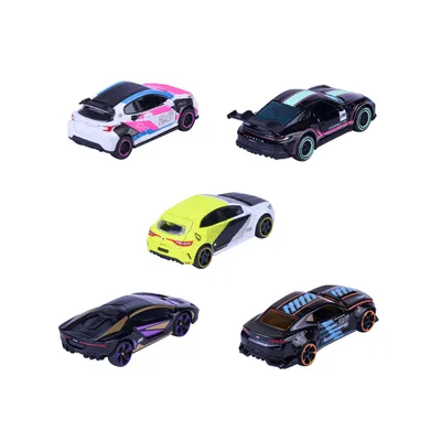 Neon Racers - 5-pak legetøjsbiler - Giftpack - Majorette