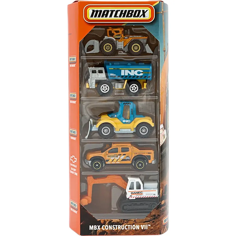 MBX Construction VII - 5-pack konstruktionskøretøjer - Matchbox