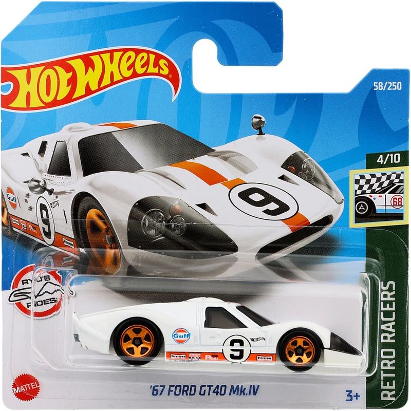 67 Ford GT40 Mk.IV - Retro Racers - Vit / Gulf - Hot Wheels