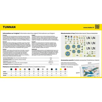 Saab 29 Tunnan - Byggsats inkl Färg - 56260 - Heller - 1:72