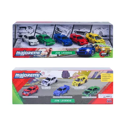 JDM Legends Anime - 5-pak med japanske biler - Giftpack - Majorette