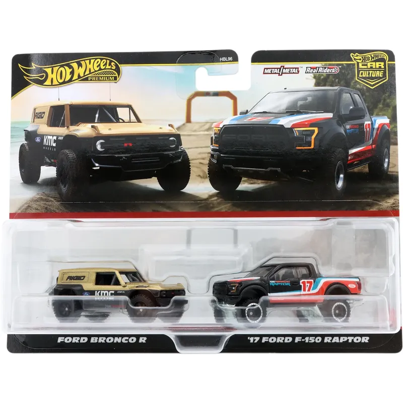 Ford Bronco R + '17 Ford F-150 Raptor - 2-pack - Hot Wheels