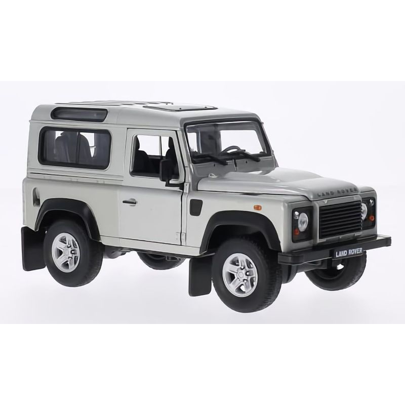 Land Rover Defender - Silver - Welly - 1:24