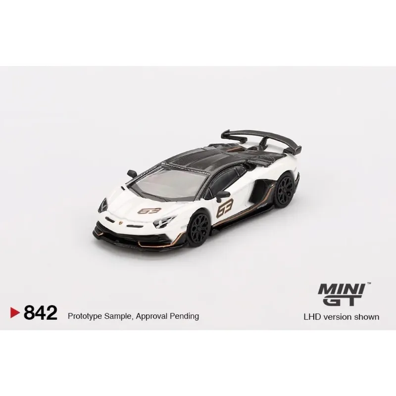 Lamborghini Aventador SVJ 63 - Bianco Asopo - Mini GT - 1:64