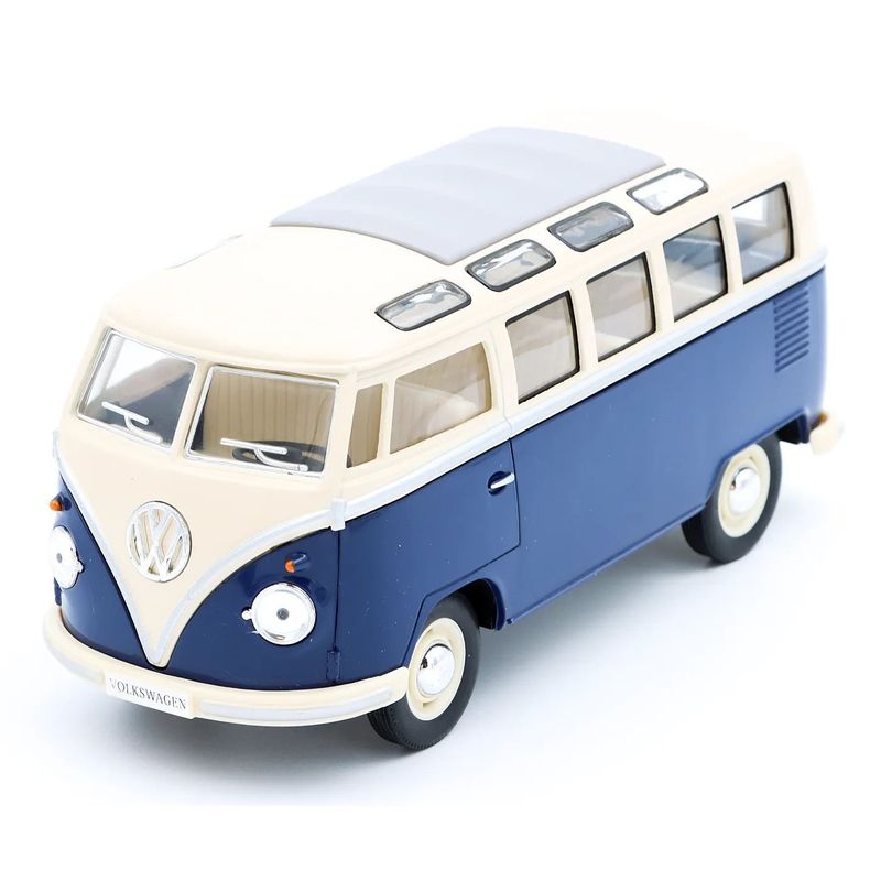 1962 Volkswagen Classical Bus - Kinsmart - 1:24 - Blå