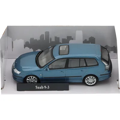 Saab 9-3 SportCombi - Blå - Cararama - 1:43
