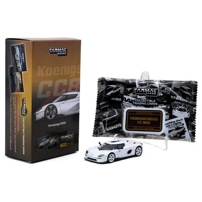 Koenigsegg CC850 - Vit - Cards Combo Set - GLOBAL64 - Tarmac - 1:64