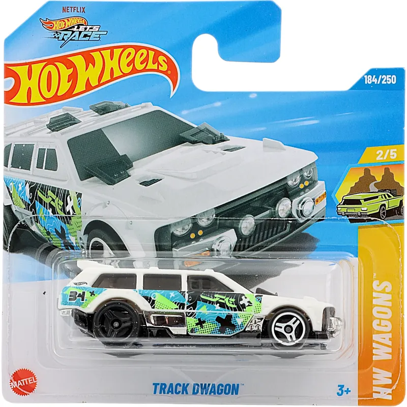 Track Dwagon - Vit - HW Wagons - Let's Race - 184/250 - Hot Wheels