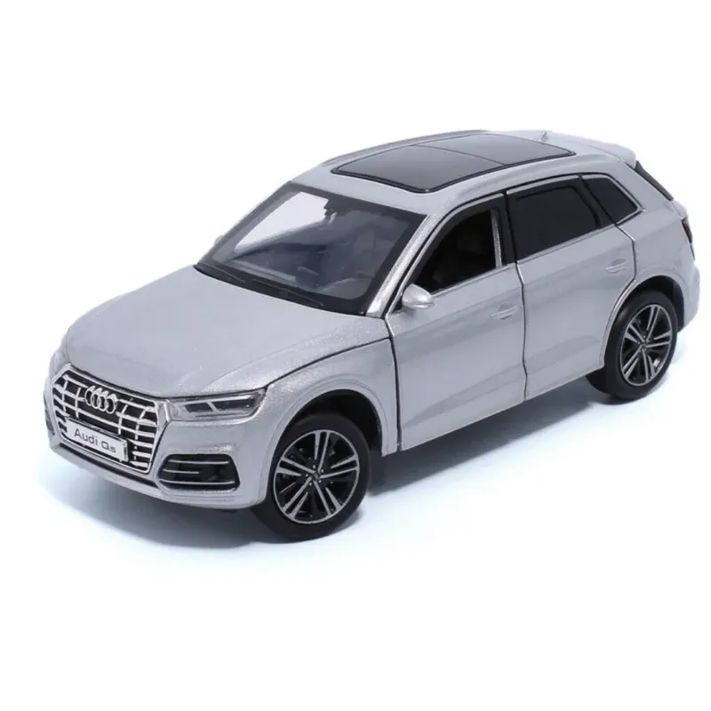 Audi Q5 45 TFSI - Silver - Ljud & Ljus - Tayumo - 1:32