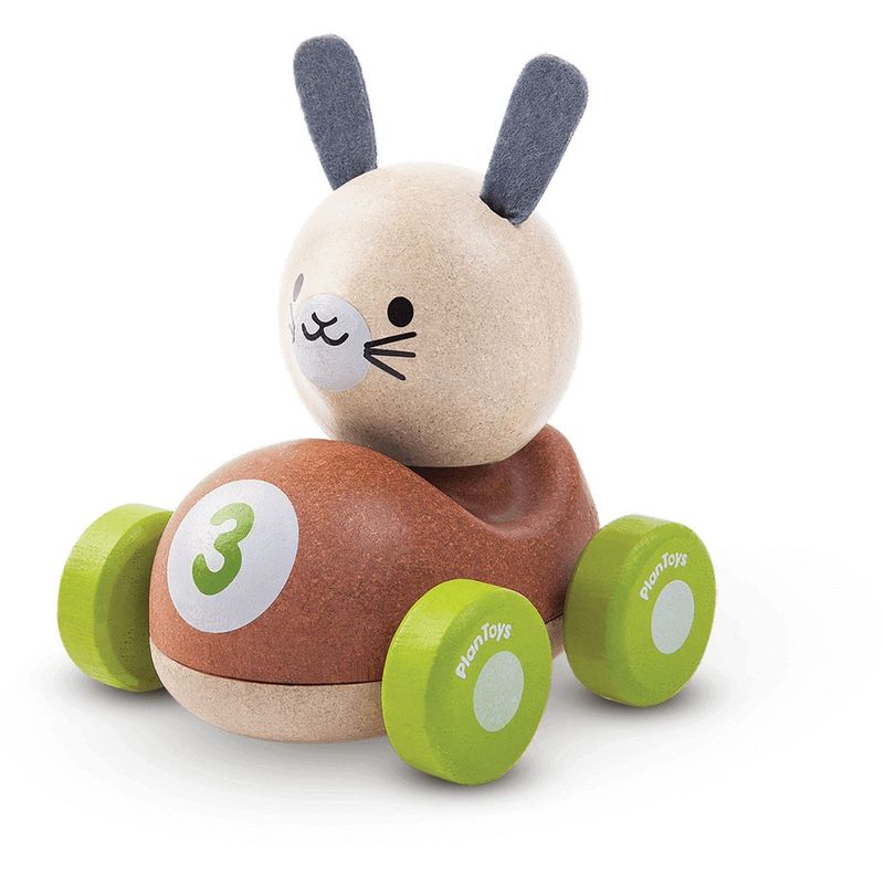 PlanToys Bunny Racer - kanin i racerbil