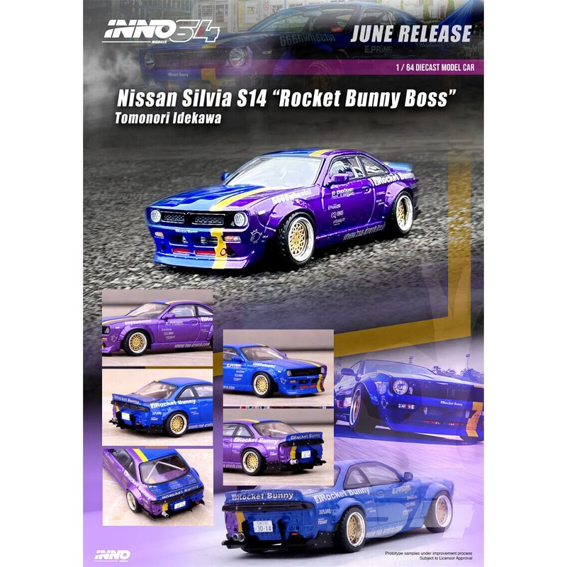 Nissan Silvia (S14) Tomonori Idekawa - Lila - Inno64