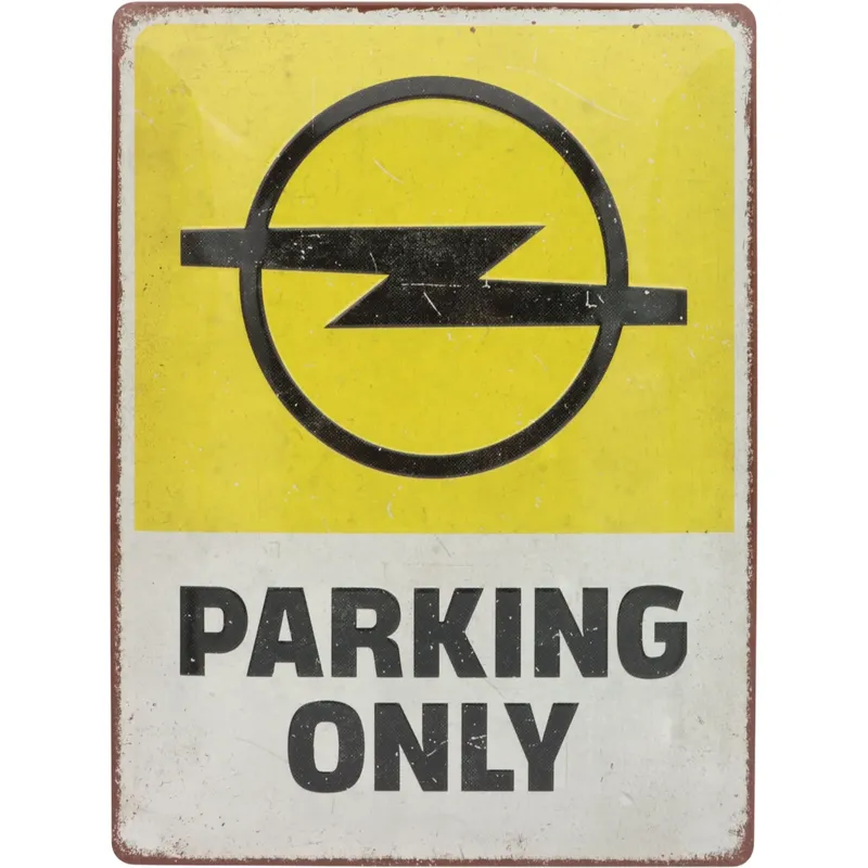 Opel - Parking Only - Plåtskylt - 30x40 cm