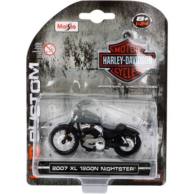 2007 XL 1200N Nightster - Harley - Svart - Maisto - 1:24